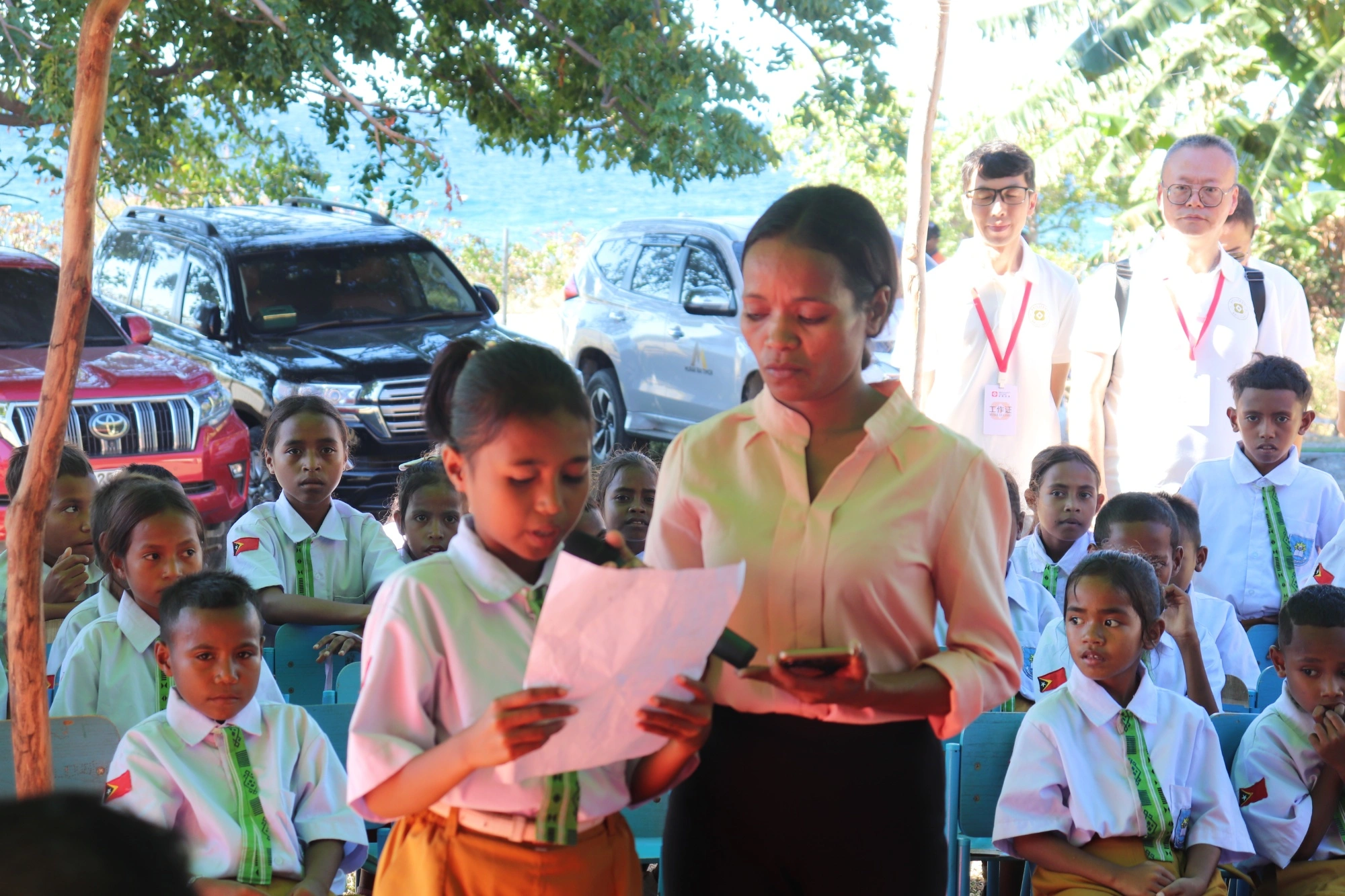 Cultural exchange and educational outreach at a local school